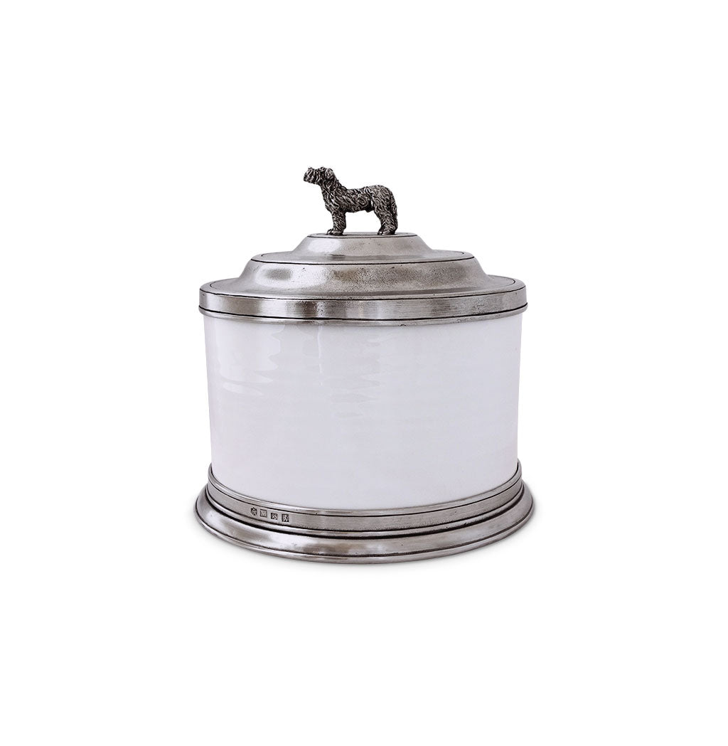 Convivio Cookie Jar with Dog Finial