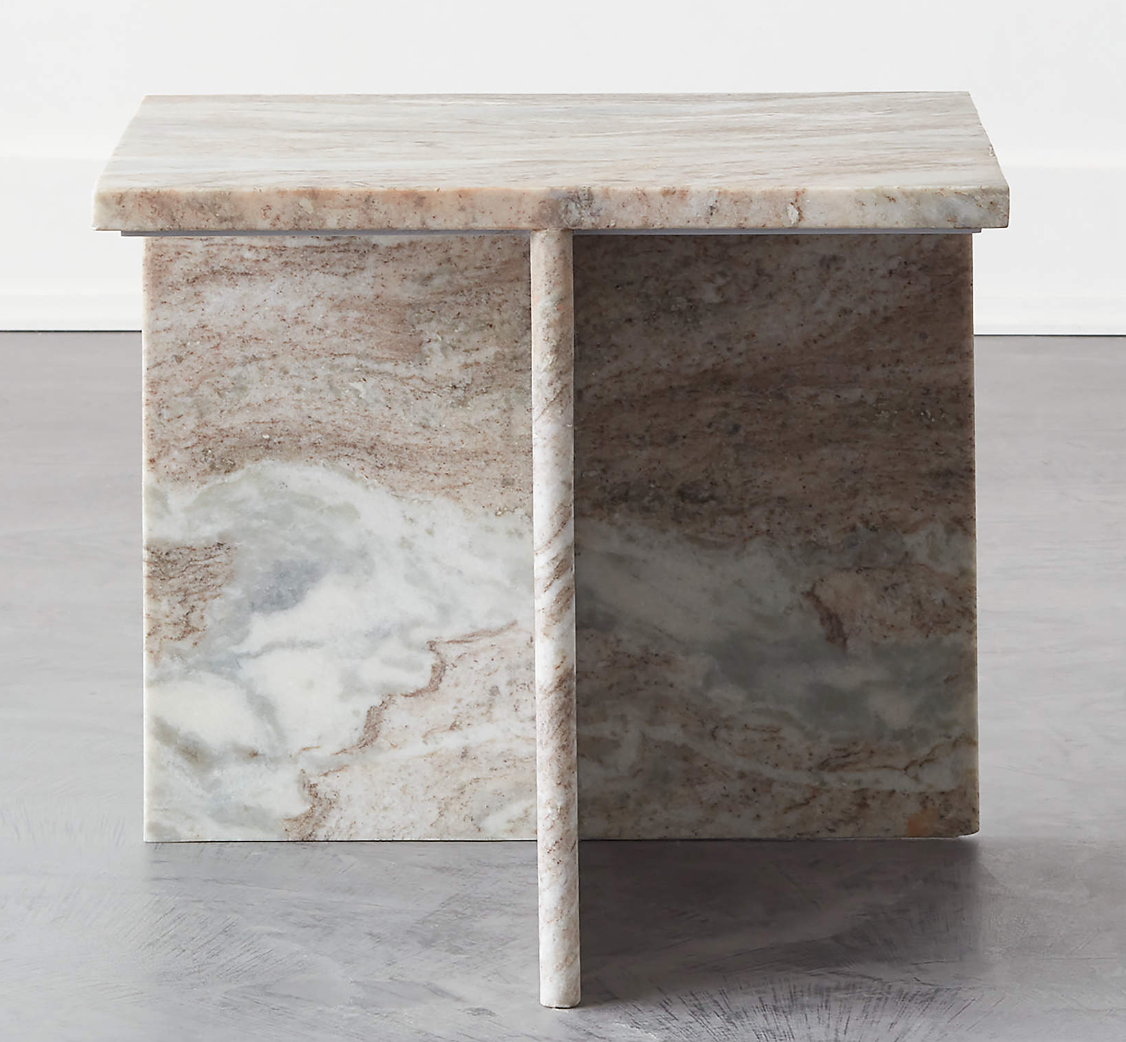 T Short Marble Side Table