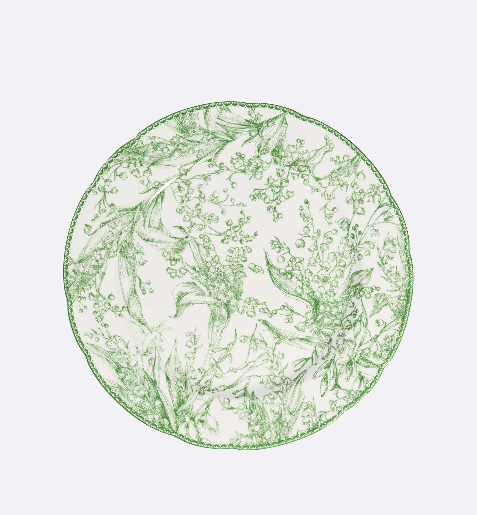 Decorative Plate Green New Lily of the Valley
