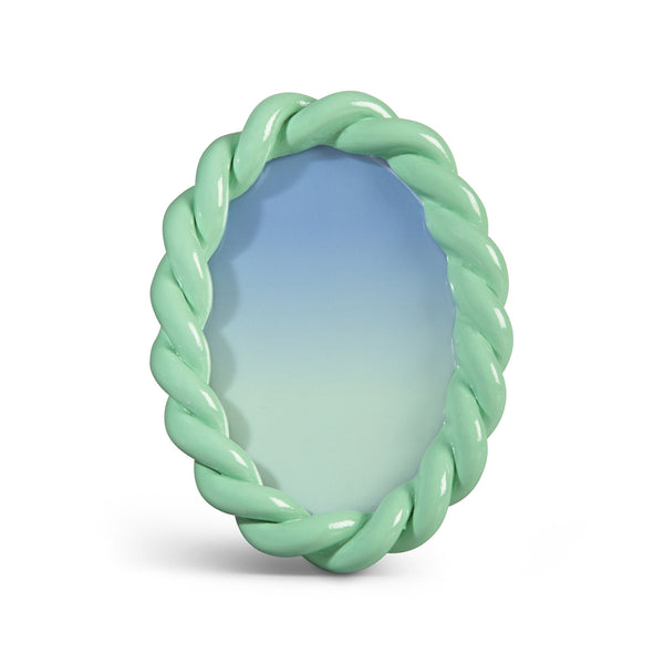 Braid Photo Frame, Oval Mint