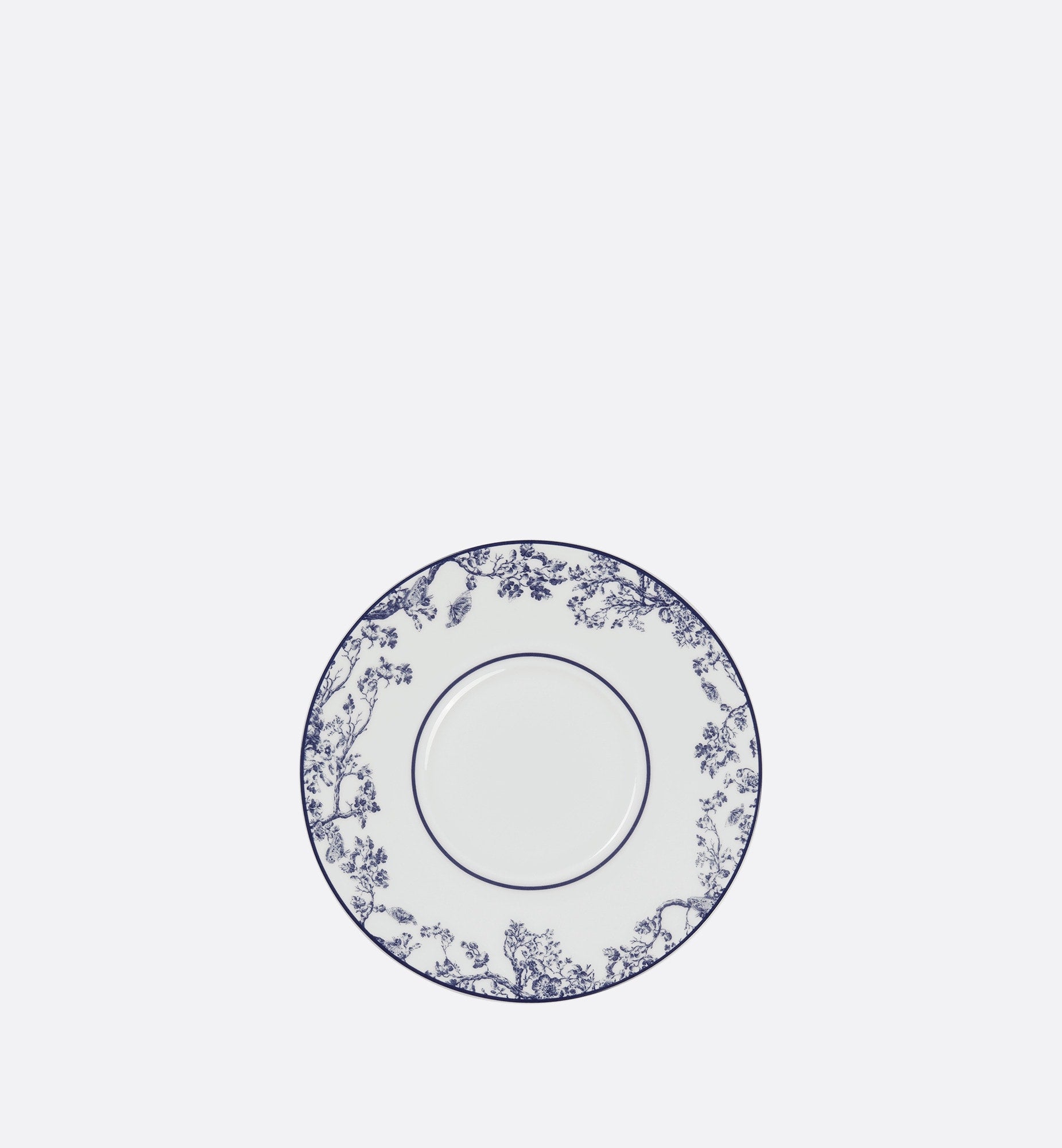 Coffee Cup Saucer Blue Toile de Jouy