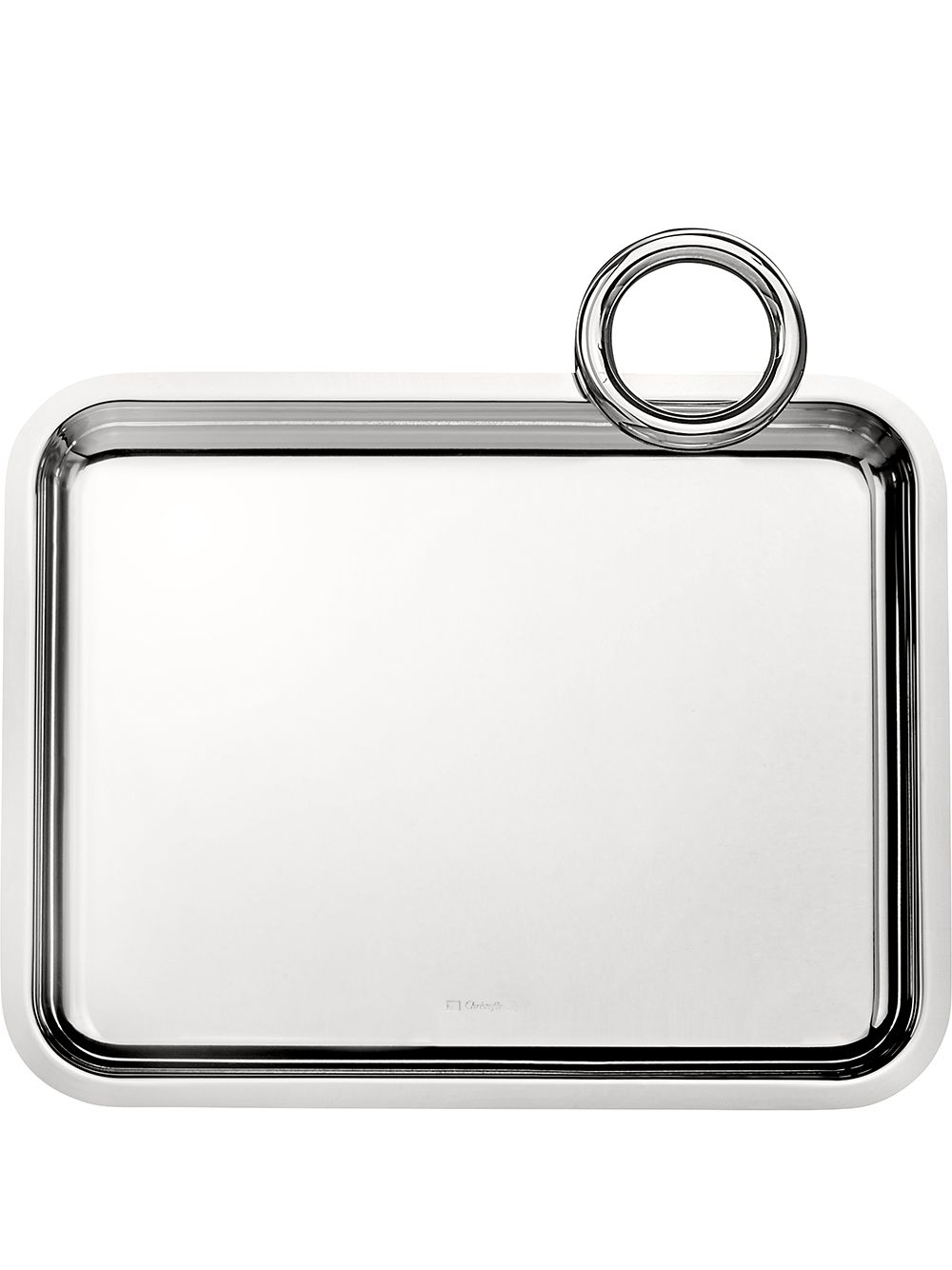 ChristofleVertigo 20cm x 16cm silver-plated 1-handle tray