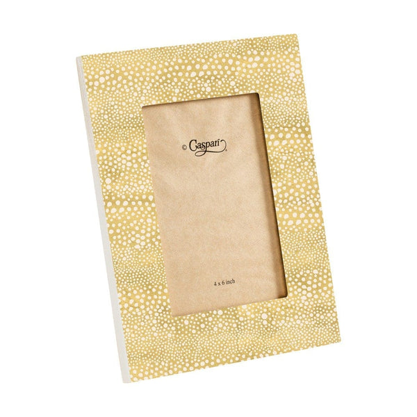Pebble Lacquer 4" x 6" Picture Frame in Gold