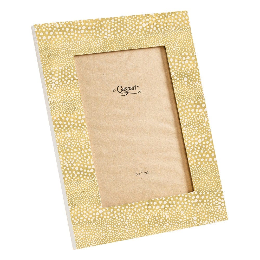 Pebble Lacquer 5" x 7" Picture Frame in Gold