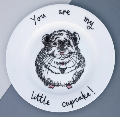 Chinchilla Cupcake Side Plate