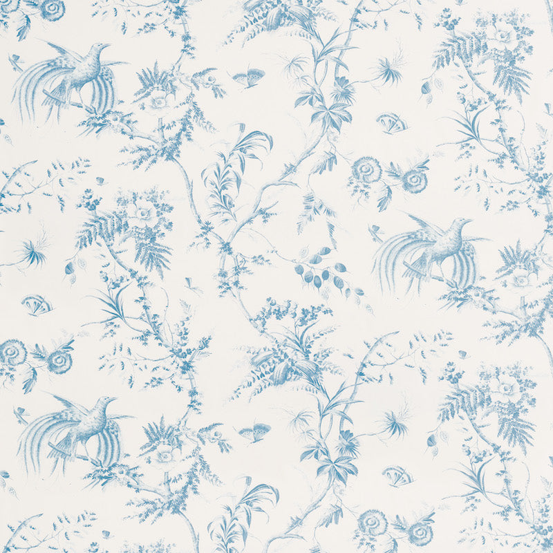 Toile De La Prairie Fabric in Blue