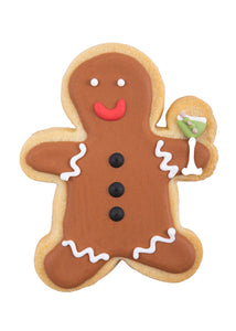 Party Gingerbread Men Sugar Cookies, Set of 6