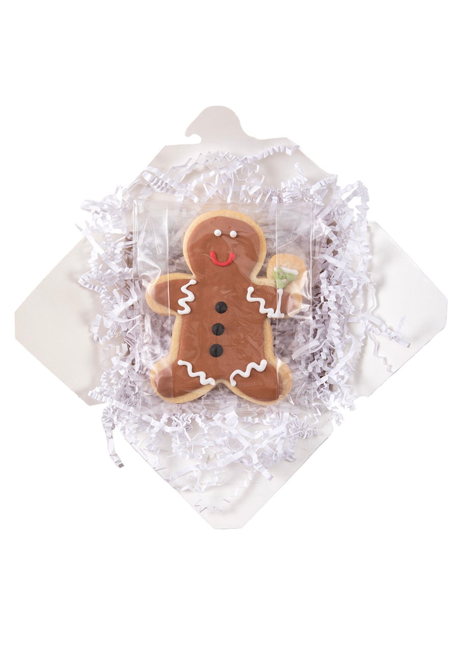 Party Gingerbread Men Sugar Cookies, Set of 6