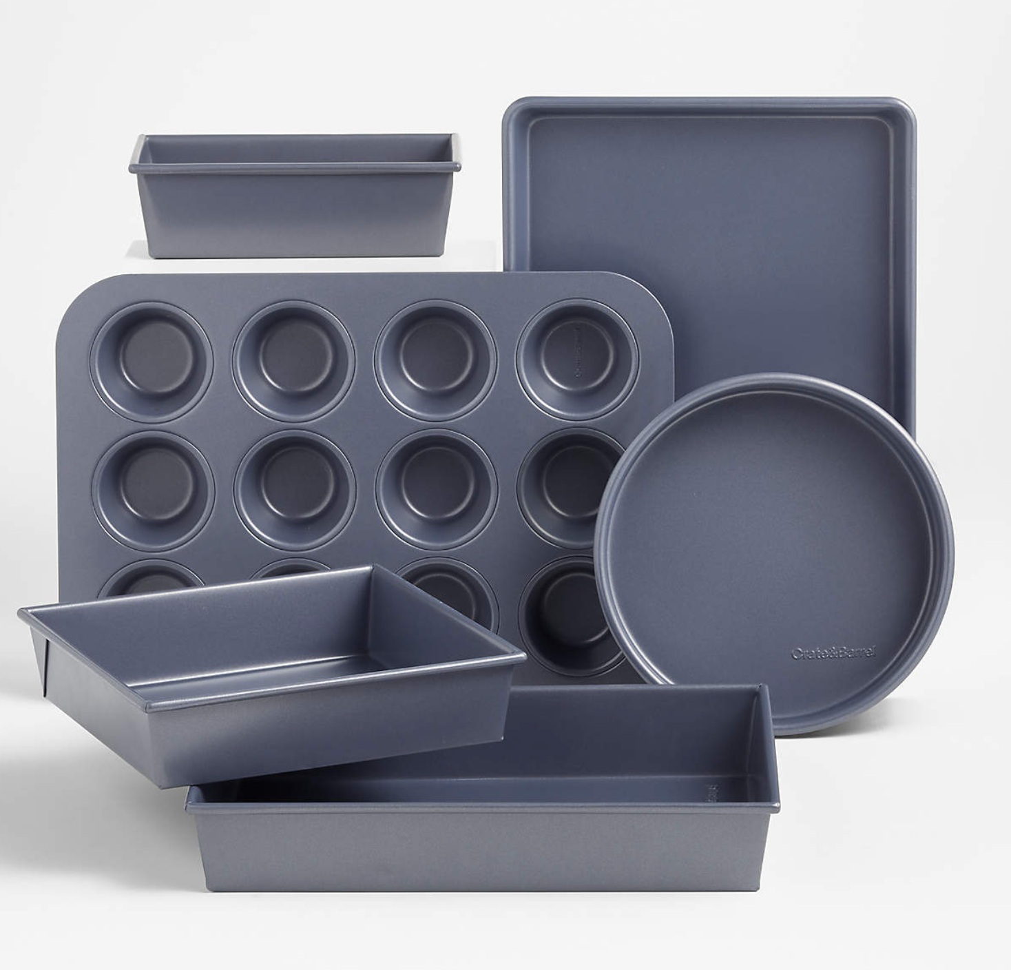 Crate & Barrel Slate Blue Bakeware 6-Piece Set