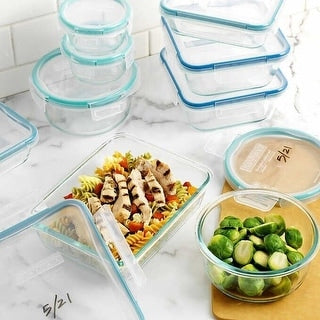 18 Pcs Snapware Pyrex Glass Food Storage Set