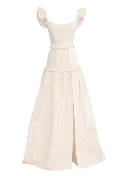 Arabella Ivory Moire Gown | Over The Moon