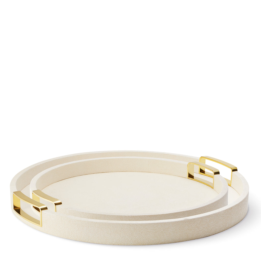 Carina Shagreen Round Tray