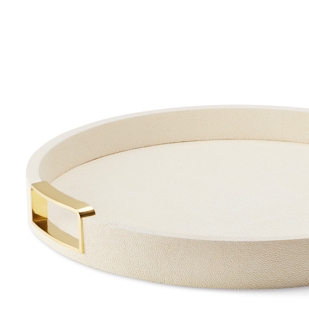 Carina Shagreen Round Tray