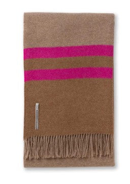 Canyon Throw - Light Taupe/Tobacco/Shocking Pink