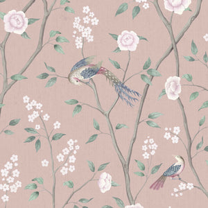 Boråstapeter Paradise Birds Wallpaper in Blush