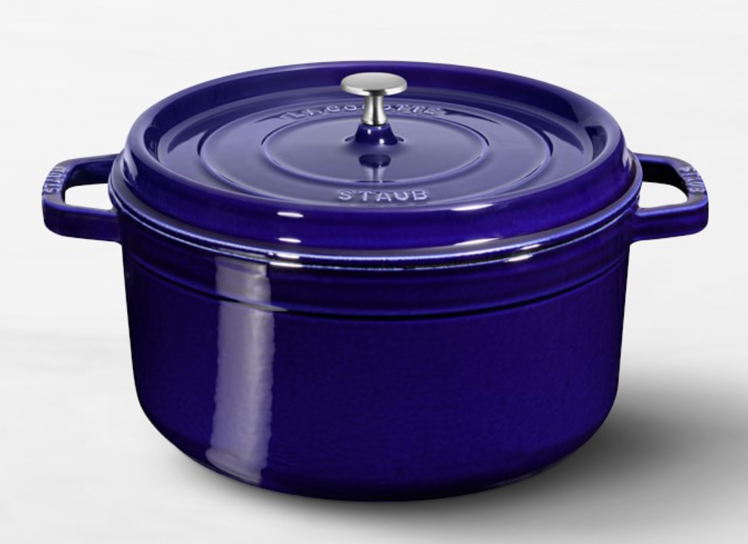 Staub Enameled Cast Iron Round Dutch Oven, 5 1/2-Qt., La Mer