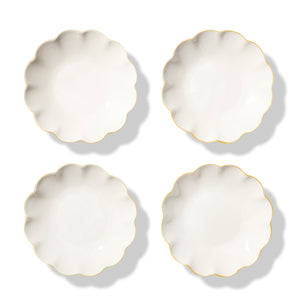 Scalloped Appetizer Plates, Set of 4
