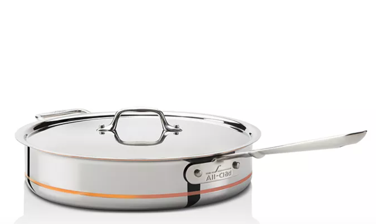 Copper Core 5-Quart Copper Core Saute Pan with Lid