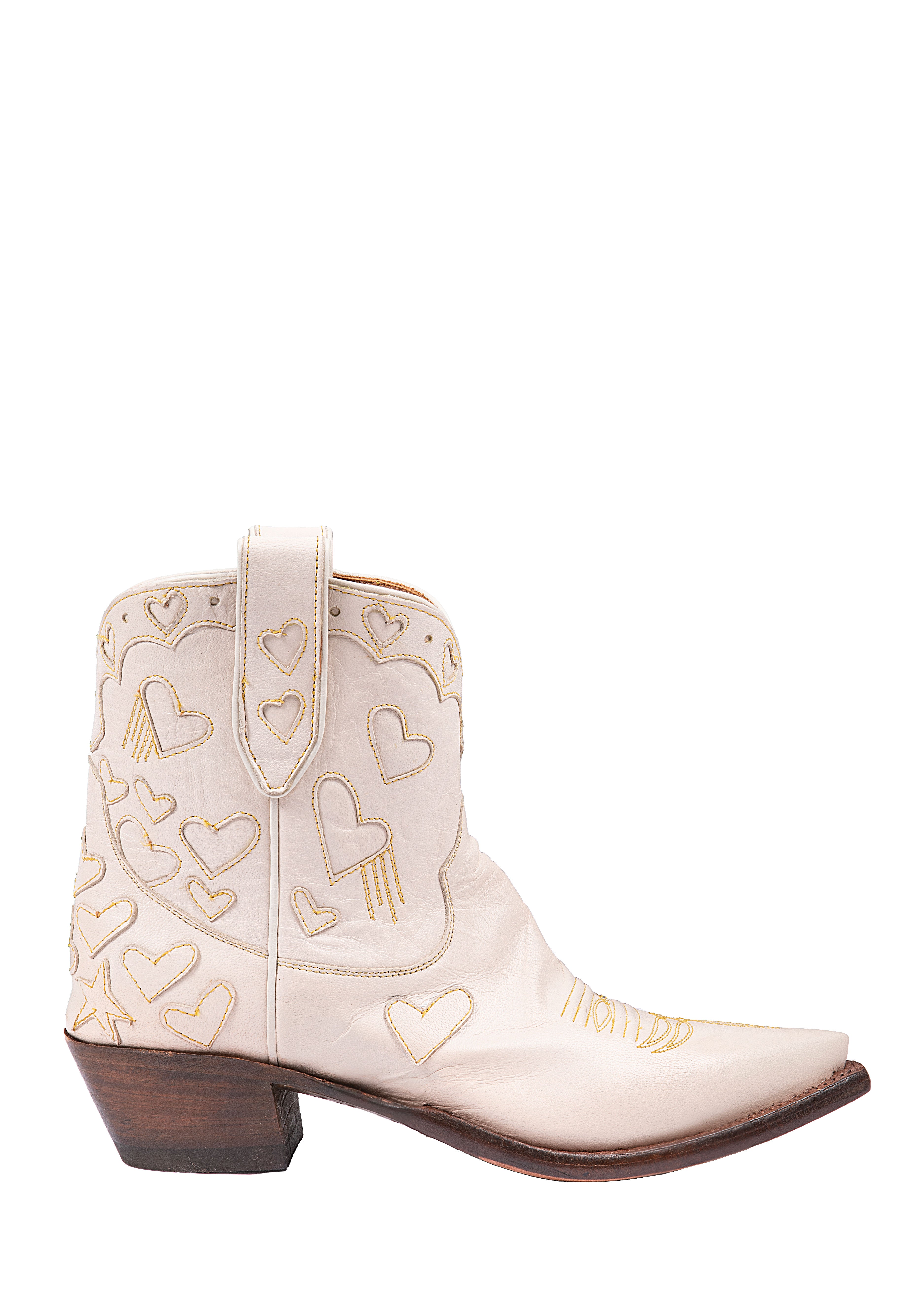 Pink Iridescent Heart Cowgirl Boots - Lola + The Boys Shoes