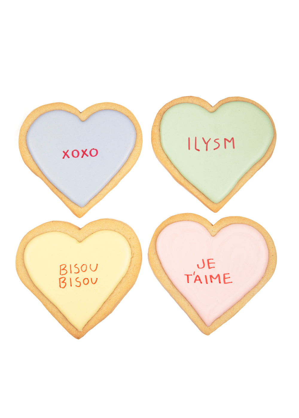 Conversation Heart Sugar Cookies, Set of 12