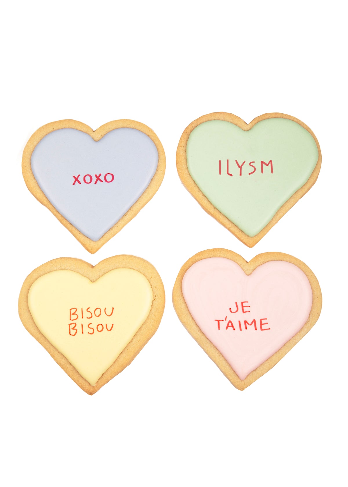 Conversation Heart Sugar Cookies, Set of 12