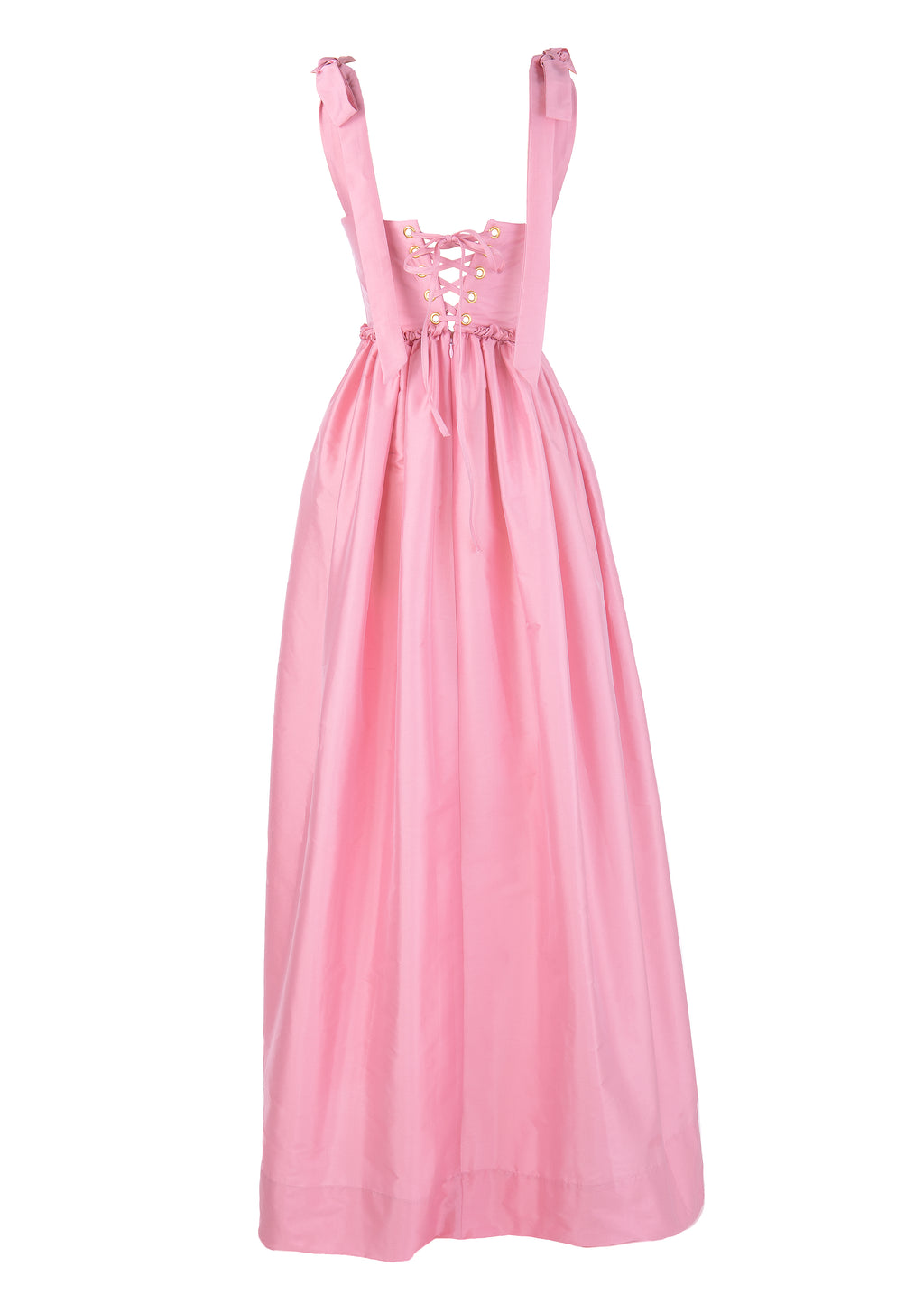 louise marie tie strap corset taffeta maxi dress Louise Marie Tie-Strap Corset Taffeta Maxi Dress