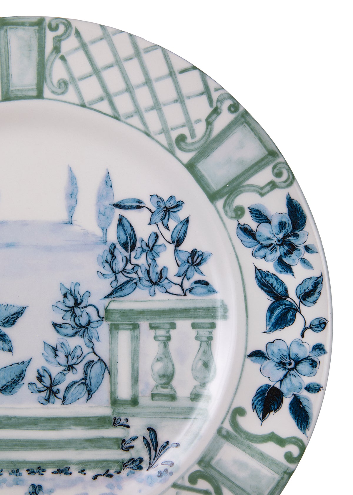 Blue Italian Views Plates Collection, Set of 6