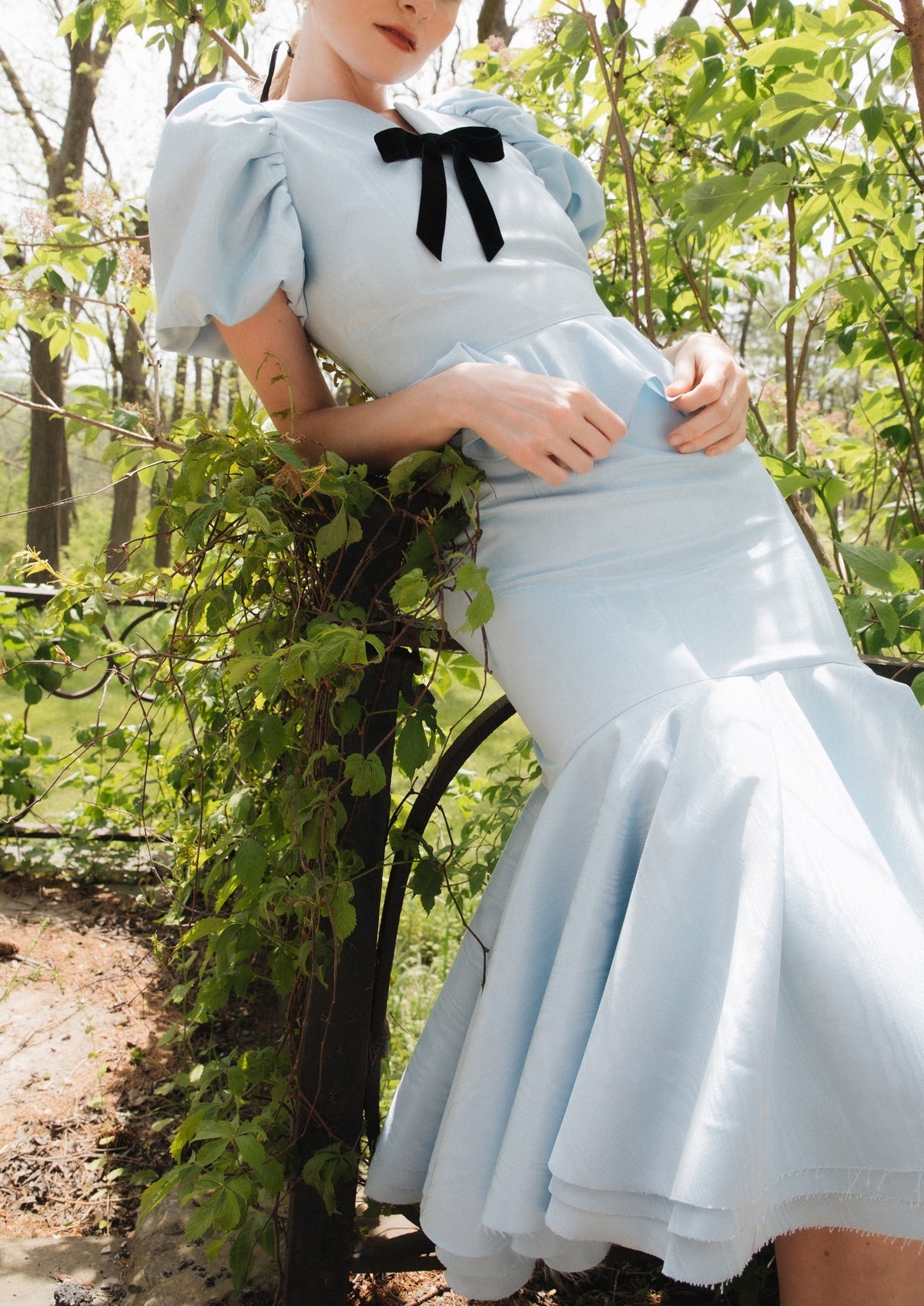 OTM Exclusive: Diana Skirt in Blue Moire