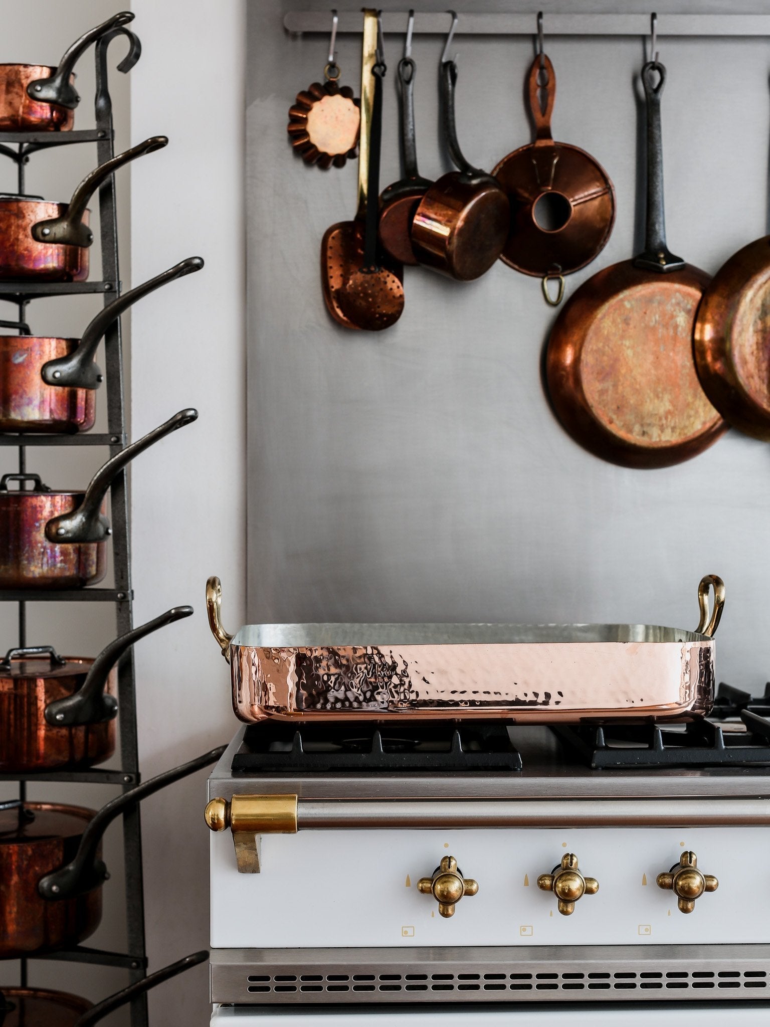 Copper Straight-sided Roasting Pan - 45 cm