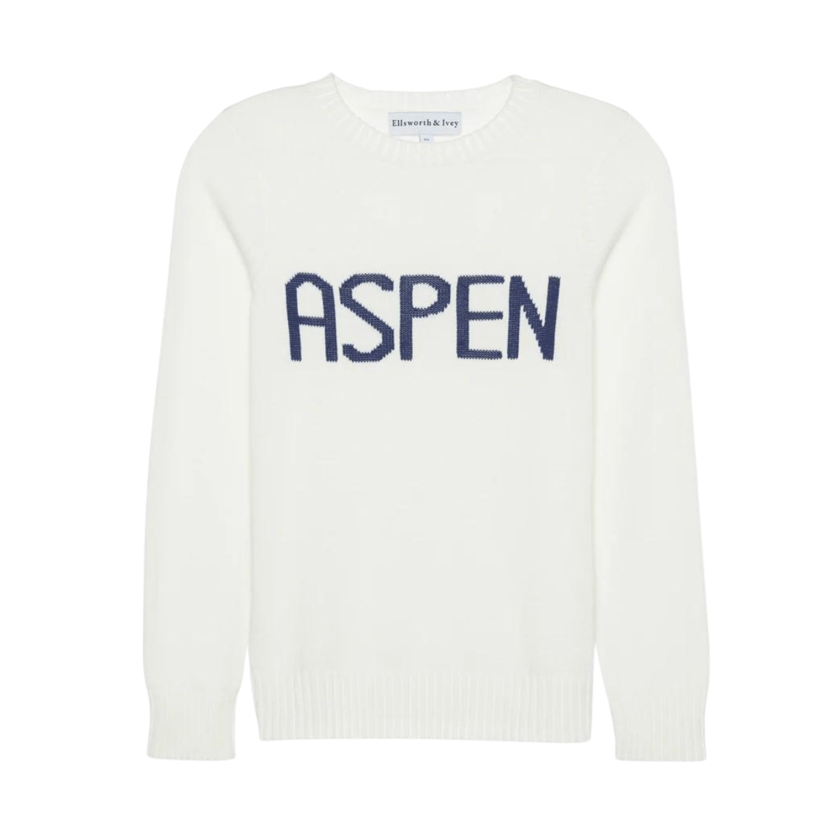 Women's ivory and navy Aspen sweater