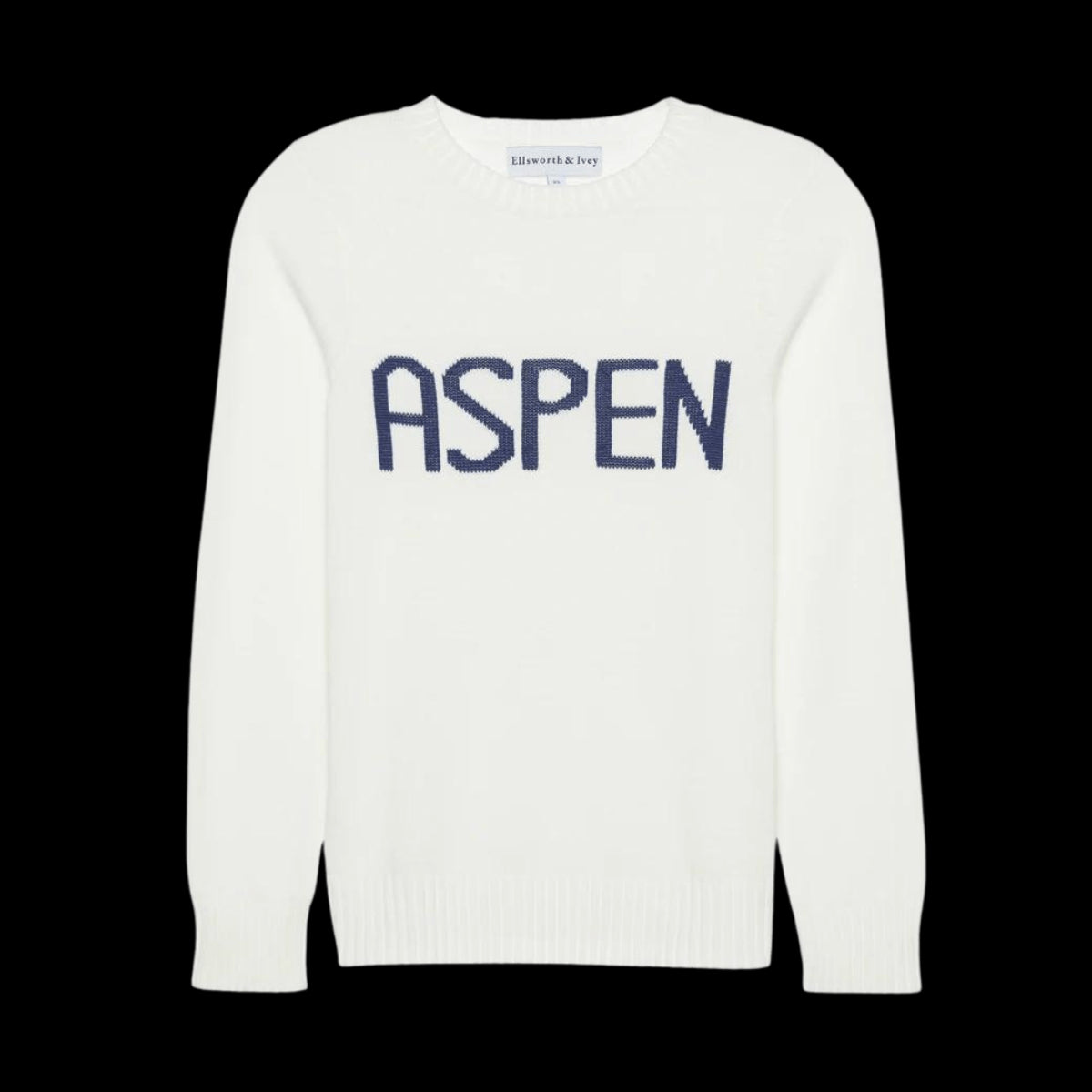 Women's ivory and navy Aspen sweater