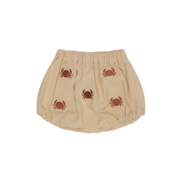 Bealo Embroidered Crab Baby Bloomers (Warm Sand)