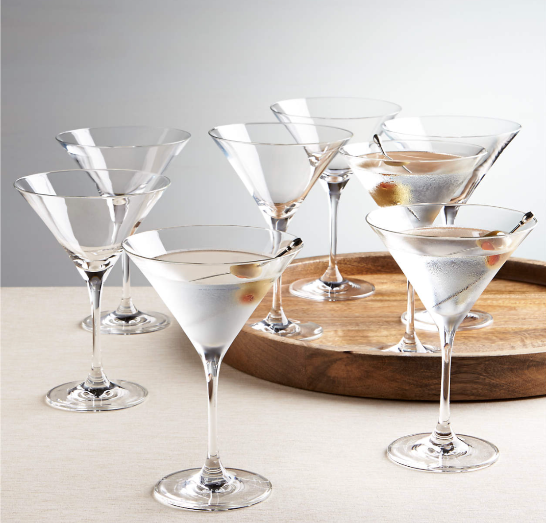 Aspen 8-Oz. Martini Glasses, Set of 8