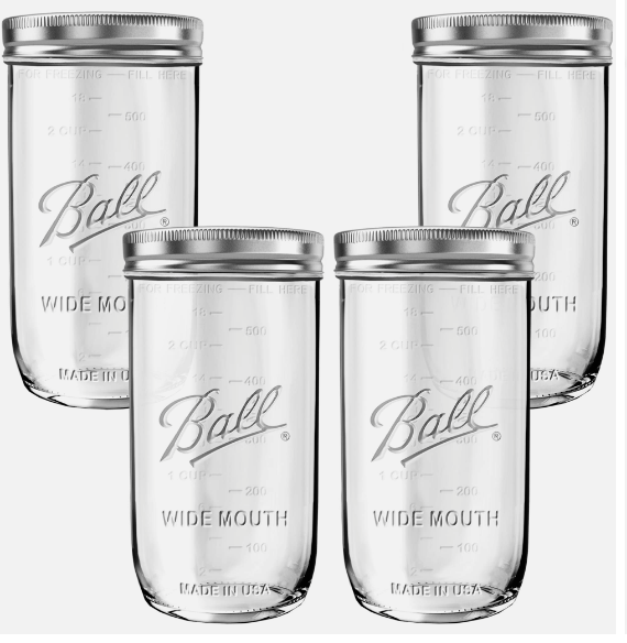 Ball Wide Mouth 24 oz Glass Pack of 5