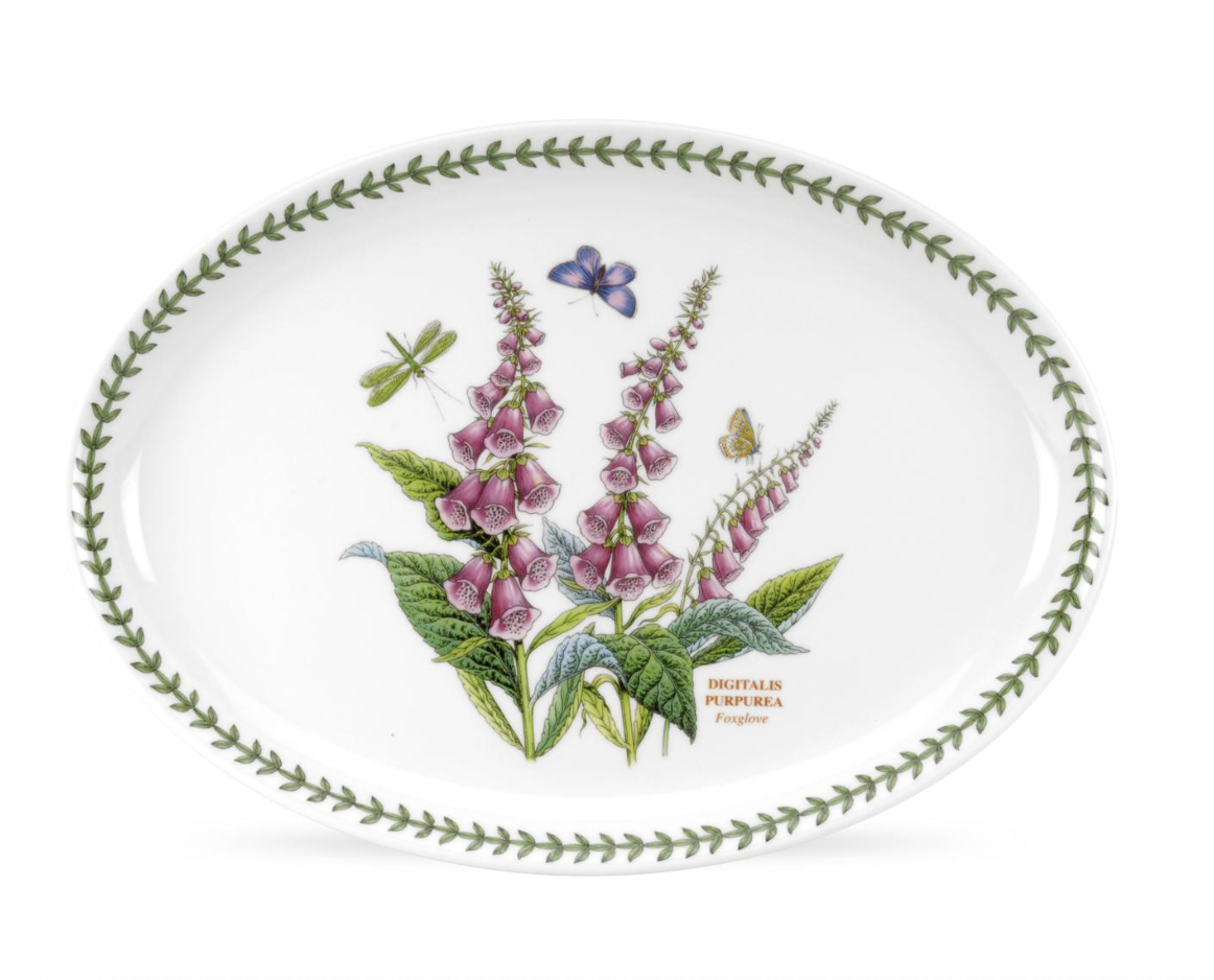 Botanic Garden 13 Inch Oval Platter (Foxglove)