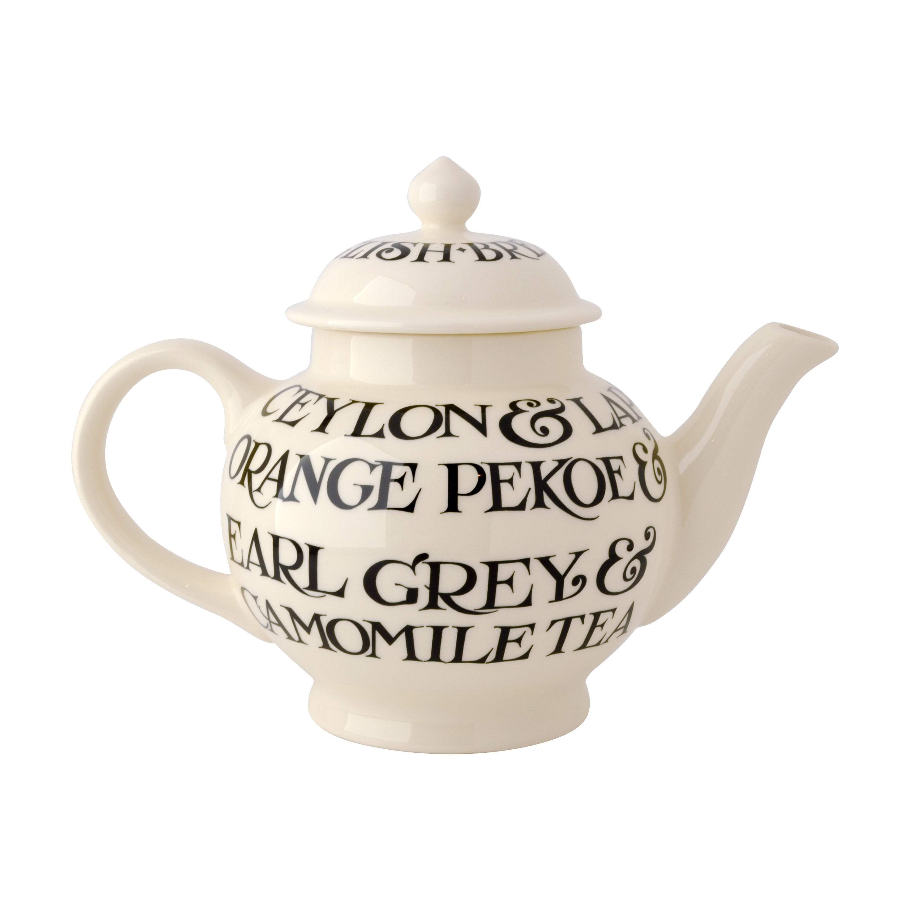 Black Toast All Over Teapot