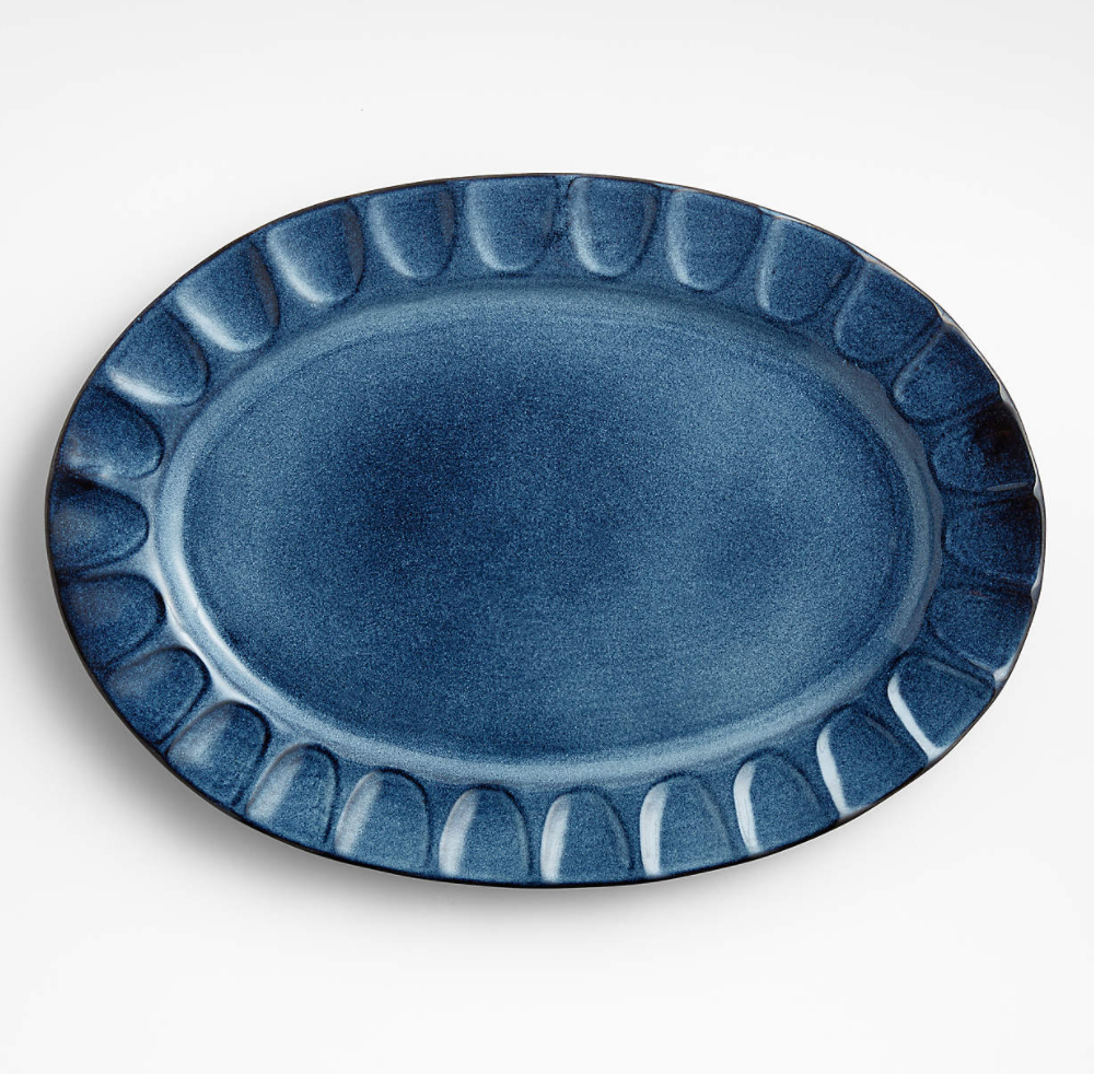 Cove Glazed Indigo Blue Platter
