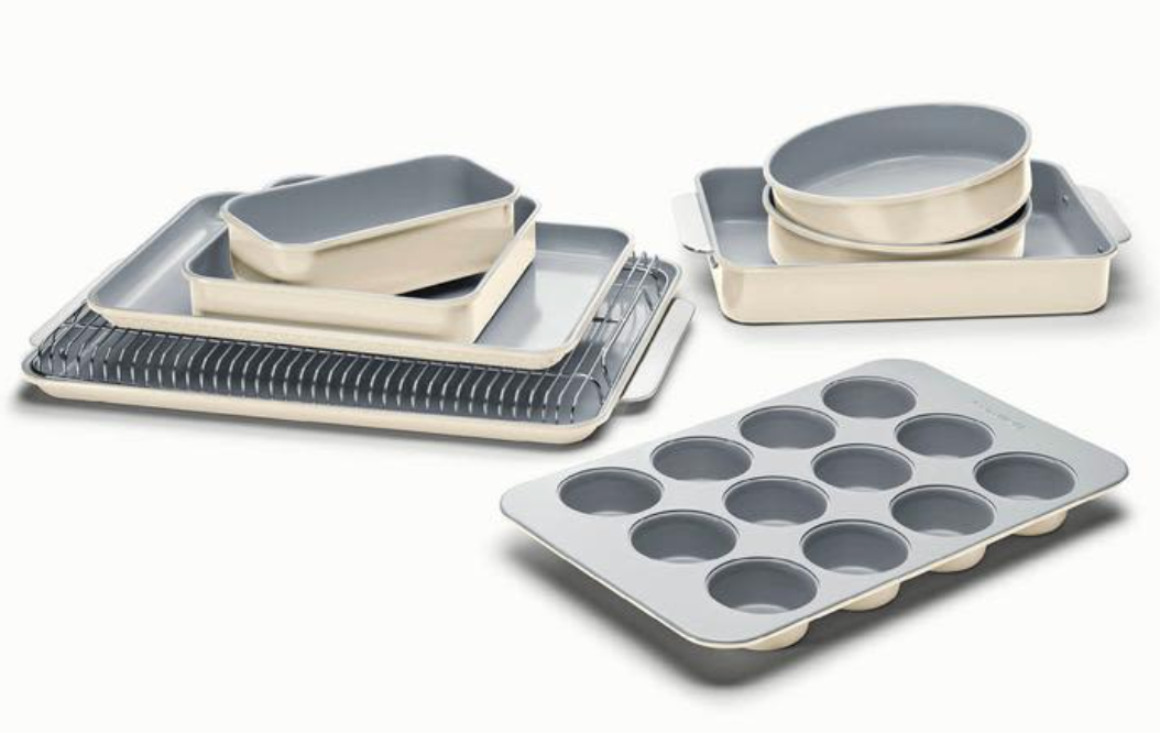 Complete 11 Piece Bakeware Set, Non-Stick & Non-Toxic Ceramic-Coating