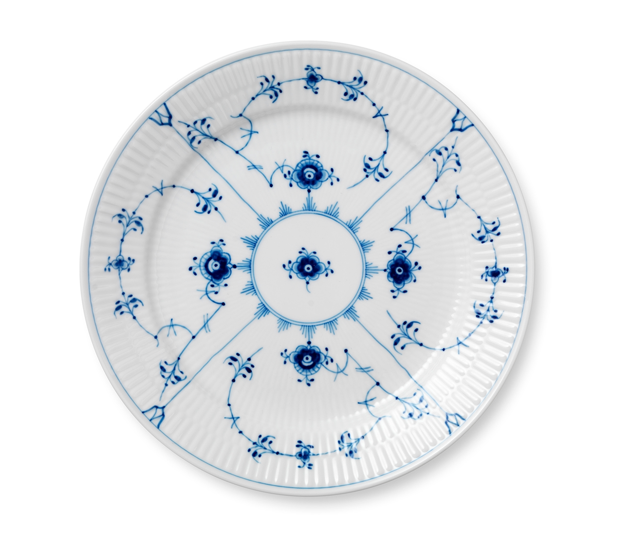 Blue Fluted Plain - Plate 25 cm