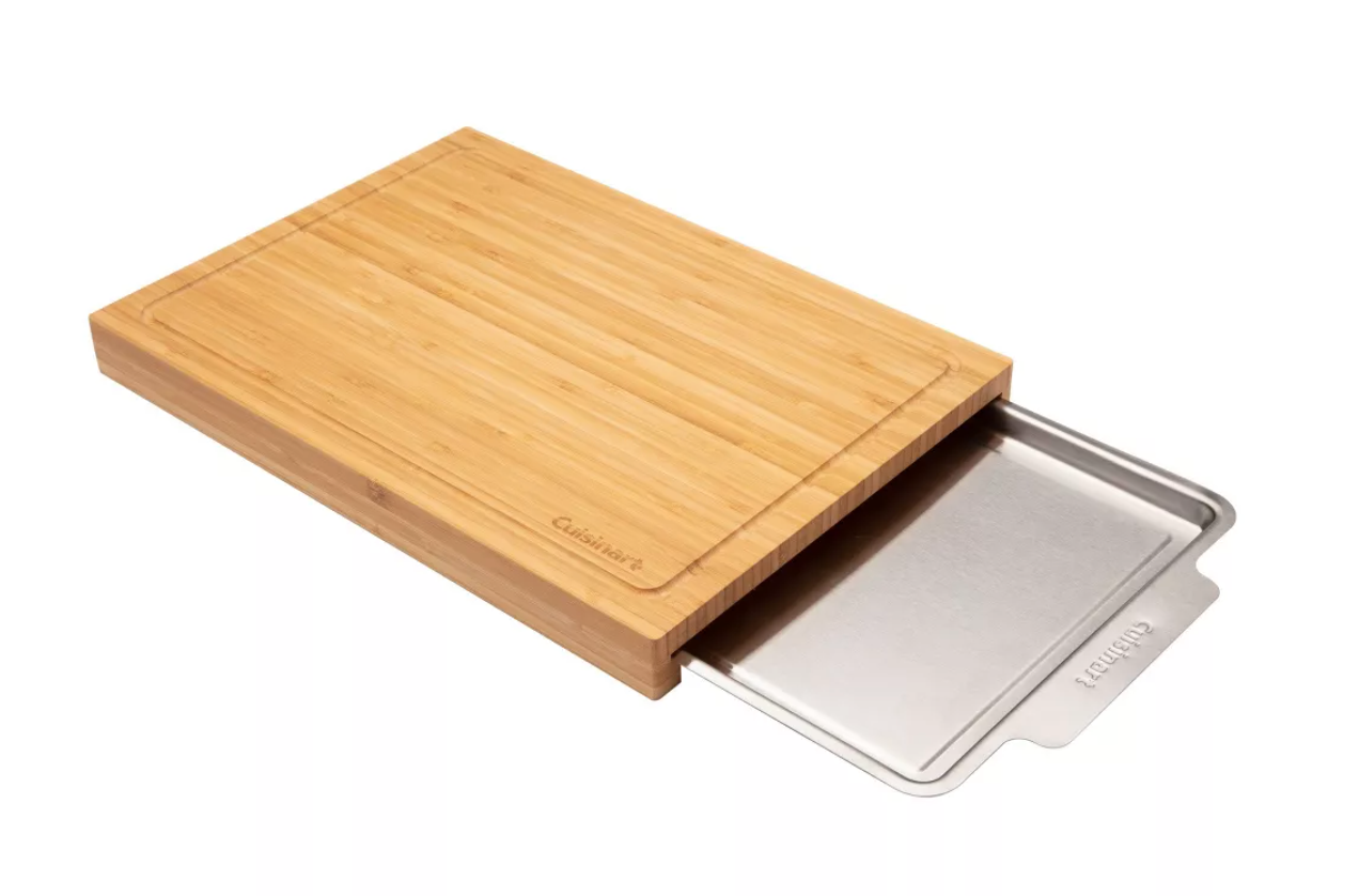 Cuisinart Bamboo Cutting Board with Slide Out Tray