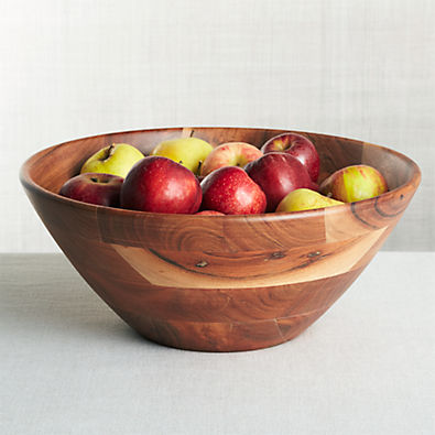 Carson Acacia Large Serving Bowl