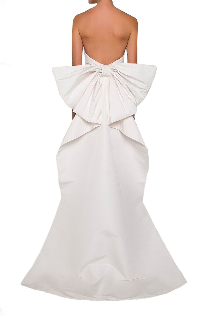 Bow Butterfly Gown in White