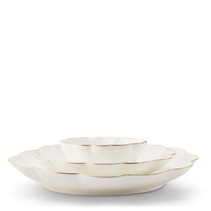 Scalloped Nesting Serving Dishes, Set of 3