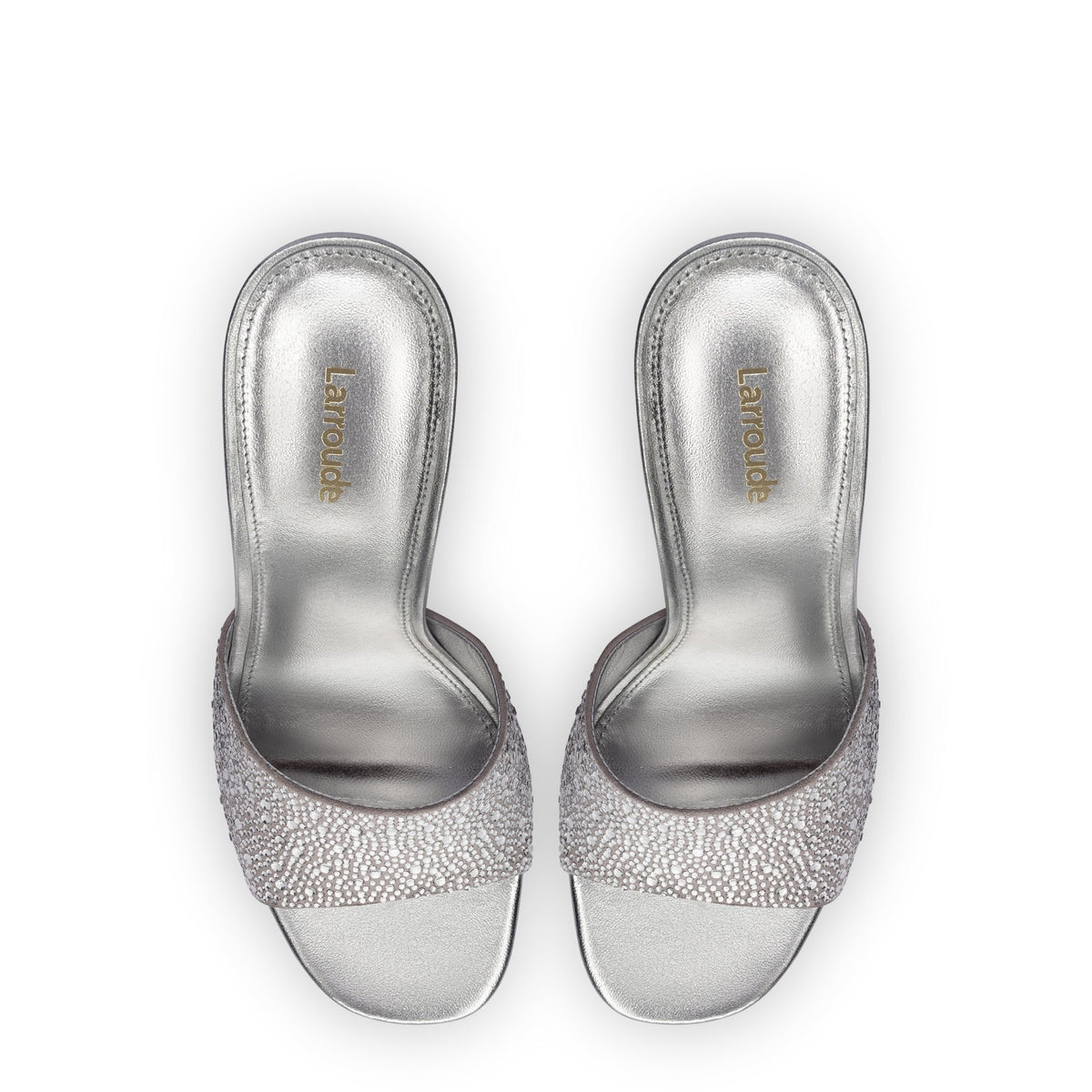 Colette Crystal Mule In Gray Suede