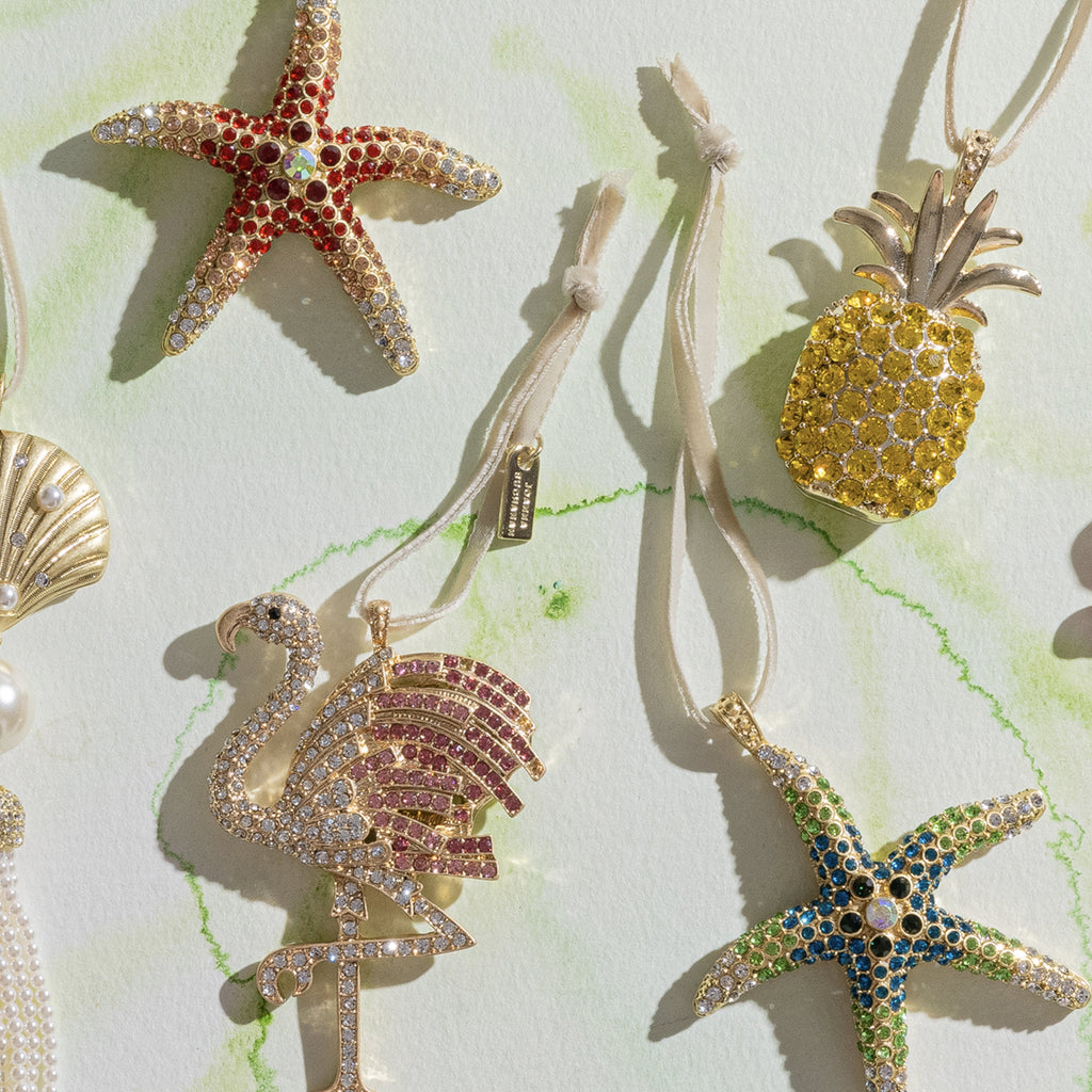 Starfish Hanging Ornament in Coral