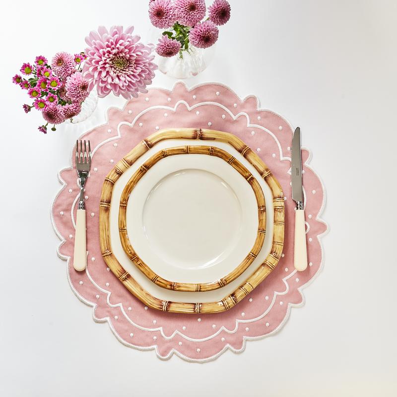 Bamboo Salad and Dessert Plate