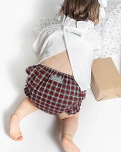 Double Button Frill Blouse And Tartan Frill Bloomer Holiday Gift Set