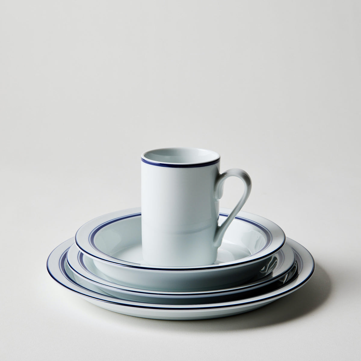 Christianshavn Blue 4-Piece Porcelain Place Setting
