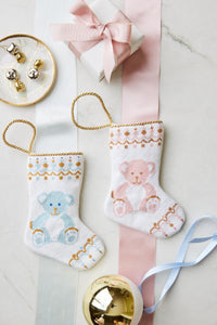 Shuler Studio Bear-y Christmas Bauble Stocking in Pink