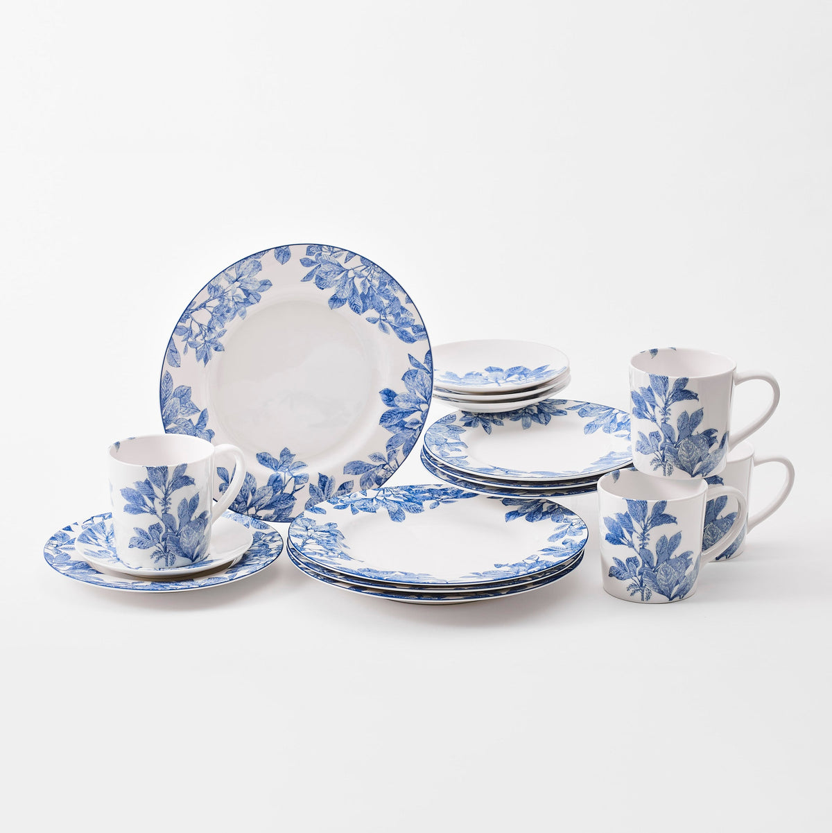 Arbor Rimmed Dinner Plate Blue - Caskata